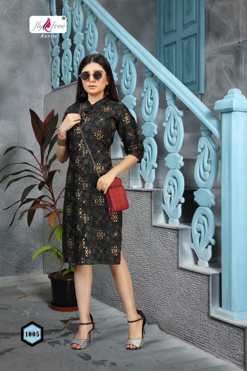 Fly Free Timex Latest Fancy Designer Casual Wear Rayon Printed Kurti Collection